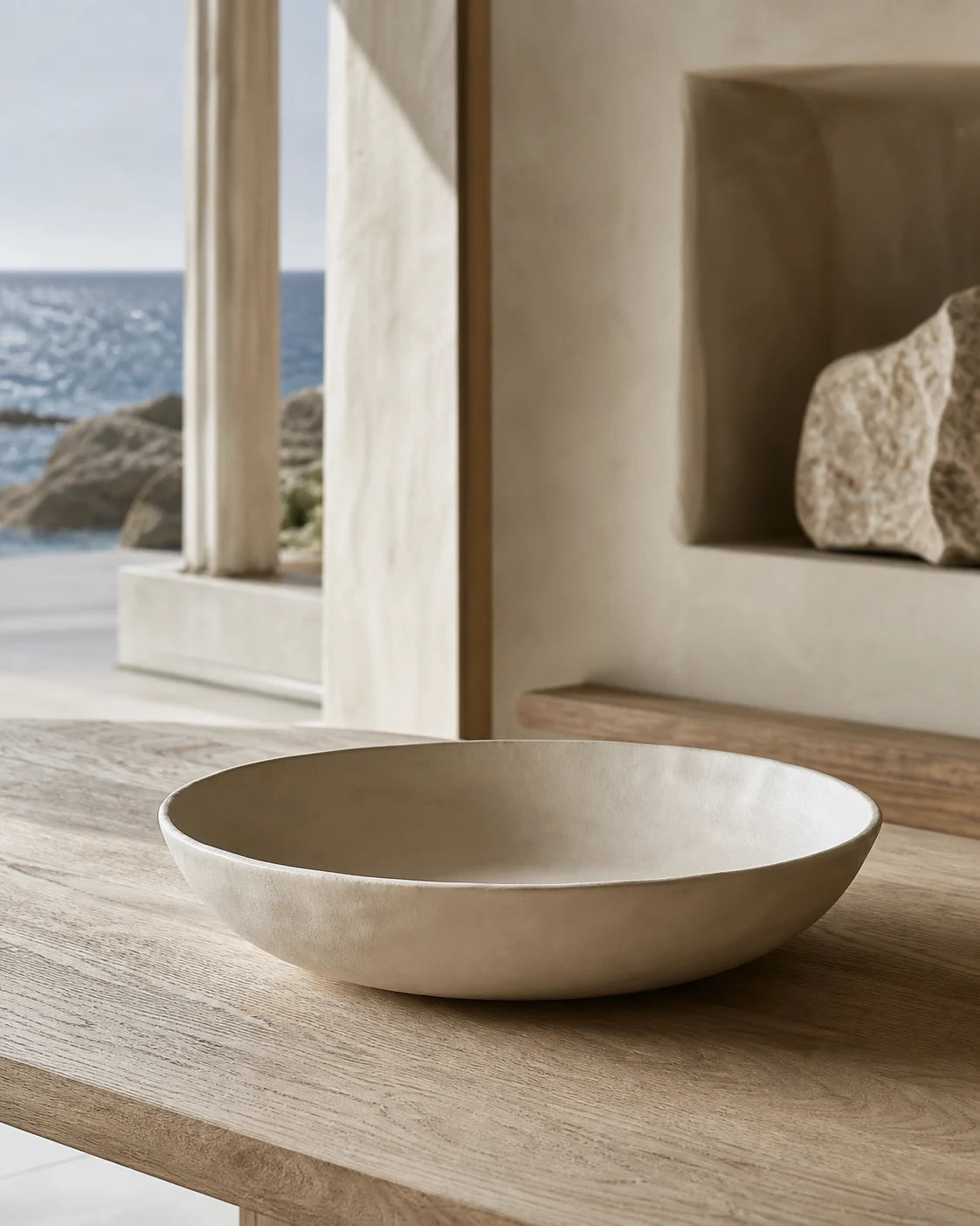 A hand-thrown ceramic serving bowl, an example of a My3Queens corporate gift